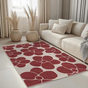 Tappeto rosso lavabile 80x150 cm Red Meadow – Mila Home