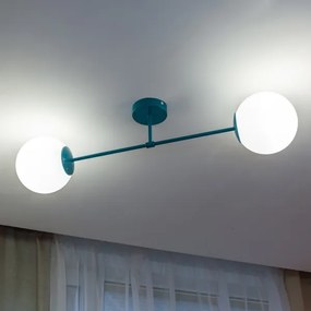 Plafoniera MOON 2xE27/15W/230V turchese