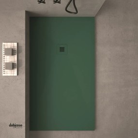 Duplach "Plus" Piatto Doccia Marmoresina Effetto Pietra Colore Oliva 70x90 H 3