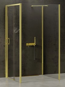 New Trendy Prime Light Gold box doccia 120x100 cm rettangolare oro lucida/vetro trasparente K-1559