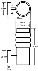 Applique per esterno LULA BIS 1xE27/60W/230V IP44