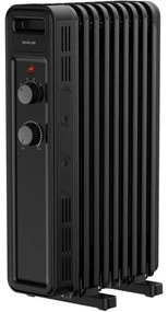 Sencor - Radiatore elettrico a olio con 9 elementi, 3 livelli di potenza 800/1200/2000 W, 230 V, nero
