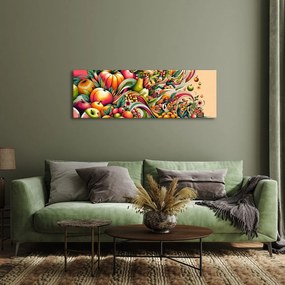 Quadro su tela – Frutta colorata in movimento