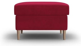 Poggiapiedi rosso con rivestimento in velluto Kyoto – Cosmopolitan Design