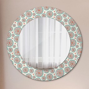 Specchio rotondo stampato Motivo boho fi 50 cm
