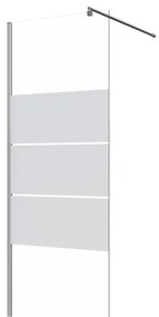 Box doccia walk-in Easy, vetro serigrafato 6 mm, L 77-78.5 cm x H 195 cm, profilo cromo