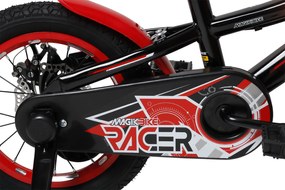 Bicicletta per Bambini 14" Freni a Disco Magik-Bike Racer Rosso...
