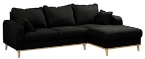 Divano angolare nero (angolo destro) Beata - Ropez