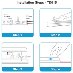 Interruttore LED Dimmer Touch Da Incasso CCT con Memoria 0V e Cambio della Temperatura Colore Tensione di Ingresso 12V-24V DC Tensione di Uscita 12V-24V DC Altezza della Molla 20mm