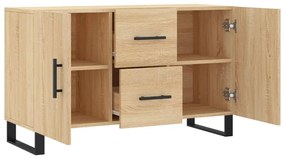 Credenza rovere sonoma 100x36x60 cm in legno multistrato