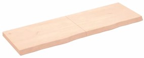 Ripiano a parete 160x50x6 cm legno massello rovere non trattato
