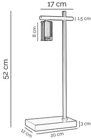 ONLI - Lampada da tavolo CROSS 1xE27/22W/230V nero/ottone