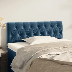 Testiera Blu Scuro 100x7x78/88 Cm İn Velluto /