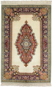 Cashmere Silk Tappeto 100x150 Beige (Indian) Annodato A Mano