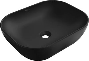 Mexen Rosa lavabo da appoggio 50 x 40 cm, nero opaco - 21095085