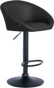 Sgabello Bar Davie İn Ecopelle Sinonimo Di Eleganza E Comfort / Schwarz / Metall Matt Schwarz