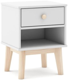 Comodino bianco per bambini Esteban - Marckeric