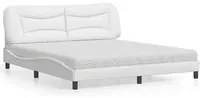 Letto con Materasso Bianco 180x200 cm in Similpelle 3208739