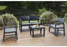 Salotto da giardino per 4 persone antracite Kilimanjaro