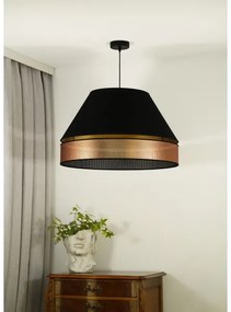 Duolla - Lampadario a sospensione con filo COPPER SHINY 1xE27/15W/230V diametro 60 cm nero/rame