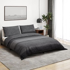 Set Copripiumino Grigio Scuro 140x200 Cm İn Cotone /
