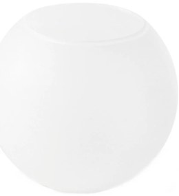 Vetro di ricambio per lampadario con attacco E27, diametro 15 cm, bianco