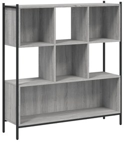 Libreria Grigio Sonoma 102x28x172 cm in Legno Multistrato