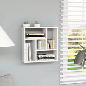 Scaffale A Parete Bianco 45,1x16x45,1 Cm İn Legno Multistrato /