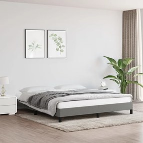 Giroletto Senza Materasso Grigio Scuro 160x200 Cm Tessuto /