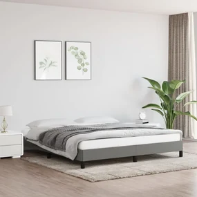 Giroletto Senza Materasso Grigio Scuro 160x200 Cm Tessuto /