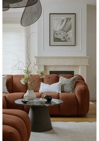 Divano angolare color terracotta (con penisola a destra/a U) Shell – Miuform