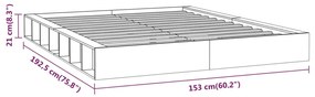 Giroletto Grigio 135x190 cm Double in legno Massello