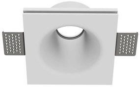 Portafaretto GU10 e MR16 Quadrato in Gesso Pitturabile Ø120x120 mm