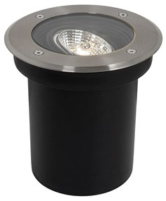 Faretto da terra moderno per esterni in acciaio AR70 orientabile IP65 - Delux