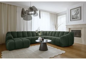 Divano angolare verde scuro (con penisola a destra/a U) Shell – Miuform