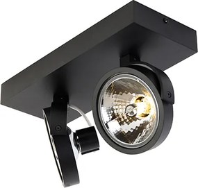 Faretto di design nero orientabile 2 luci - GO