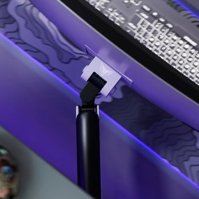 Supporto per monitor da 49" grigio-nero con LED RGB X-ARM