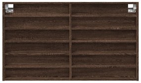 Armadietto vetrina rovere marrone 100x8,5x58 legno multistrato