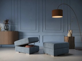 Sun pouf apribile contenitore in tessuto impermeabile fiammato T03 blu