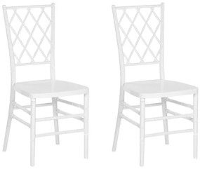 Set di 2 sedie plastica bianco CLARION Beliani