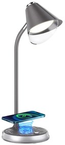 Immax 08972L - Lampada da tavolo LED dimmerabile FINCH LED/9W/12/230V grigio/cromo