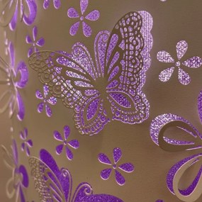 ONLI - Lampada con piedistallo TITILLA 1xE27/22W/230V viola/bianco