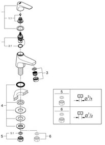 GROHE 20577000 - Valvola da piano START FLOW DN 15, cromo lucido
