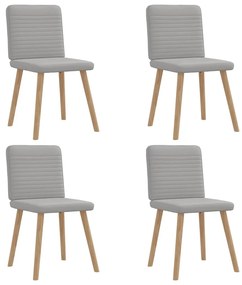 Sedie Da Pranzo 4 Pz Grigio Nuvola İn Tessuto /