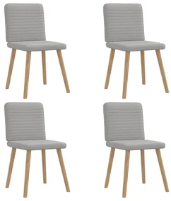 Sedie Da Pranzo 4 Pz Grigio Nuvola İn Tessuto /