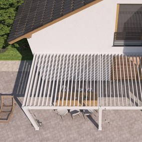 Pergola bioclimatica Ombréa addossata 3x6M in alluminio