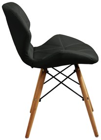 NAOMIE - sedia moderna in ecopelle e legno set da 6