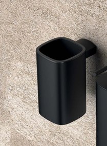 Colombo Design Trenta B30020nm bicchiere portaspazzolini a muro nero opaco