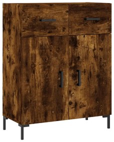 Credenza rovere fumo 69,5x34x90 cm in legno multistrato