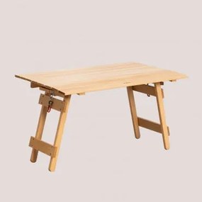 Tavolino da campeggio rettangolare pieghevole in legno di faggio - Sklum